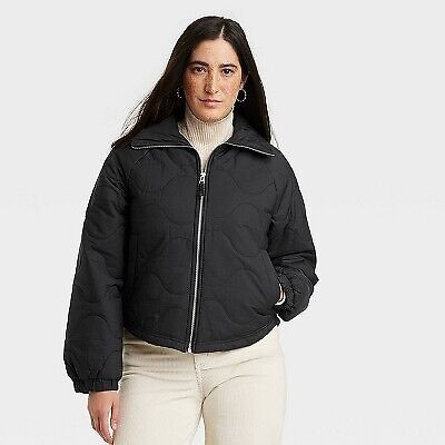 Women's Quilted Jacket - Universal Thread Black M