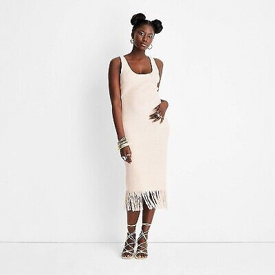 Women's Sleeveless Crochet Fringe Dress - Future Collective with Alani Noelle