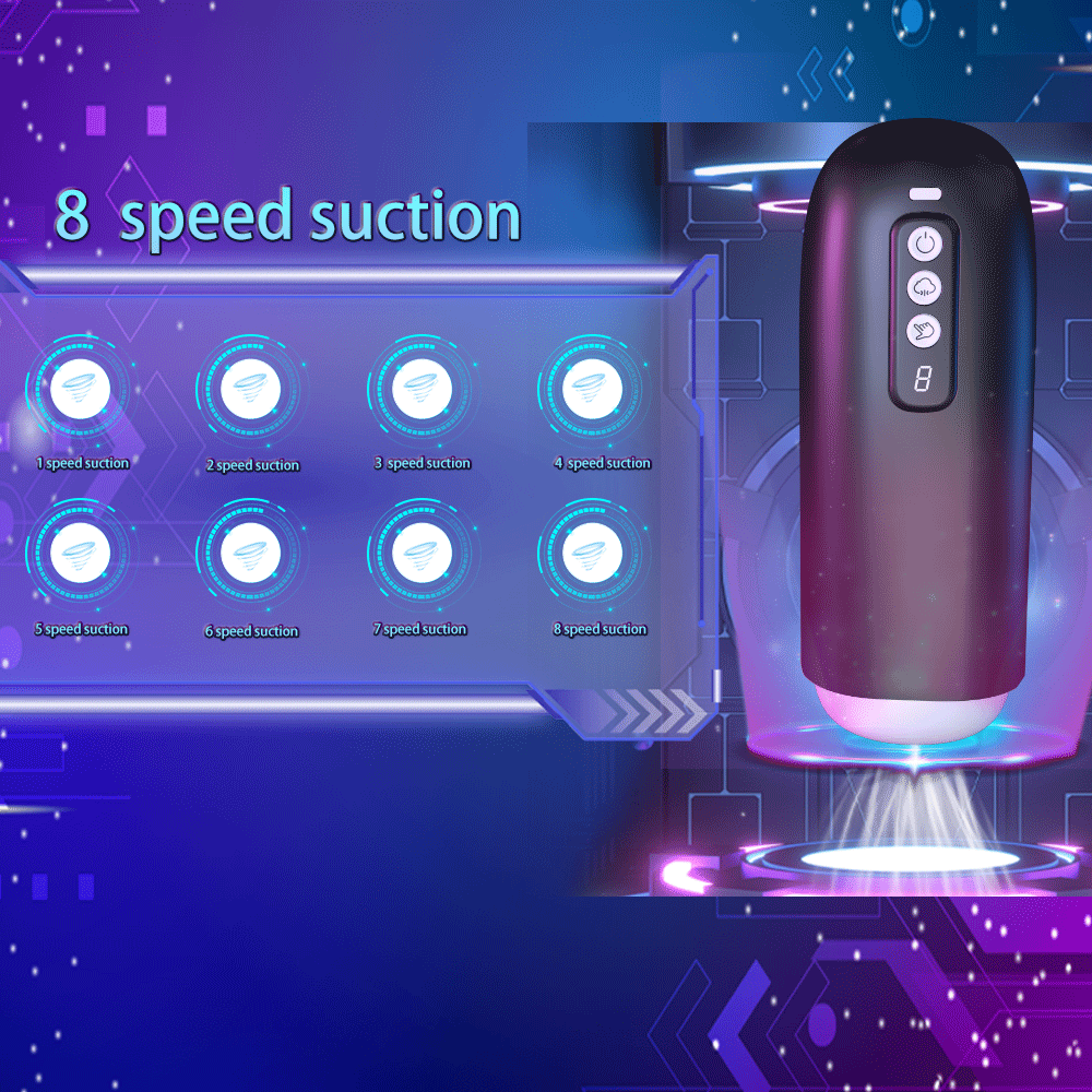 Multifunctional male masturbator with heating, voice control, rotation and automatic thrusting