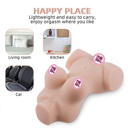 Crossed-leg half-body realistic doll male buttock masturbator masturbator cup