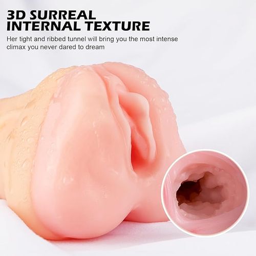 2 in 1 Phallic Shape Gay Sex Toy Male Masturbator, Sex Toys Gay Sex Doll, Unisex Masturbators Dildos Ass Sex Toy with Vivid Penis Sleeve Extender for Male Women Couple
