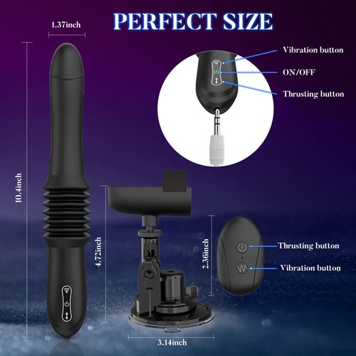 10-in-1 Automatic Telescopic Massage Vibrating Dildo Sex Toy for Men and Women