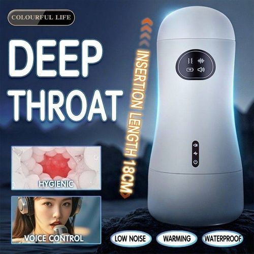 Automatic Sucking Male Masturbators Cup with 9 Suction & 10 Vibrating & Heating Sex Toys (Hands Free Pocket Pussy)