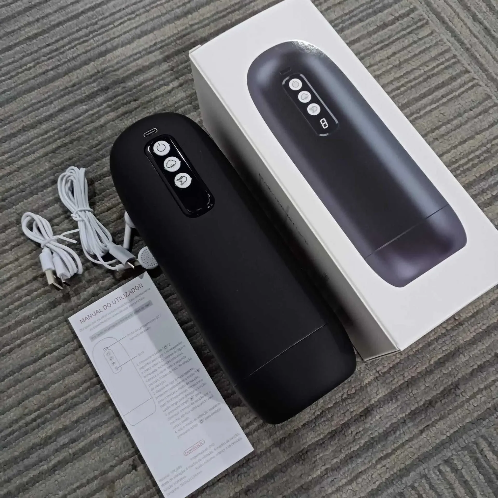 Multifunctional male masturbator with heating, voice control, rotation and automatic thrusting