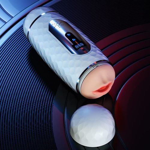 Automatic Sucking Male Masturbators Cup with 9 Suction & 10 Vibrating & Heating Sex Toys (Hands Free Pocket Pussy)