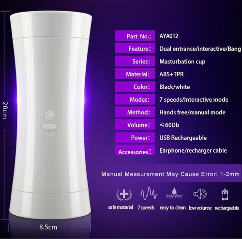 Intelligent vibrating masturbator with sound