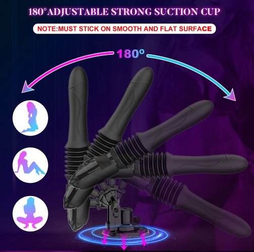 10-in-1 Automatic Telescopic Massage Vibrating Dildo Sex Toy for Men and Women