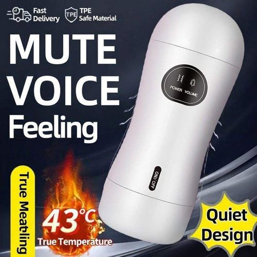 Automatic Sucking Male Masturbators Cup with 9 Suction & 10 Vibrating & Heating Sex Toys (Hands Free Pocket Pussy)
