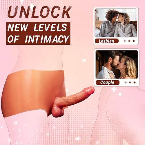 Realistic Female Masturbation Toy for Adults and Couples, Netphi Strapped Soft Silicone G-Spot Stimulator,100% Waterproof