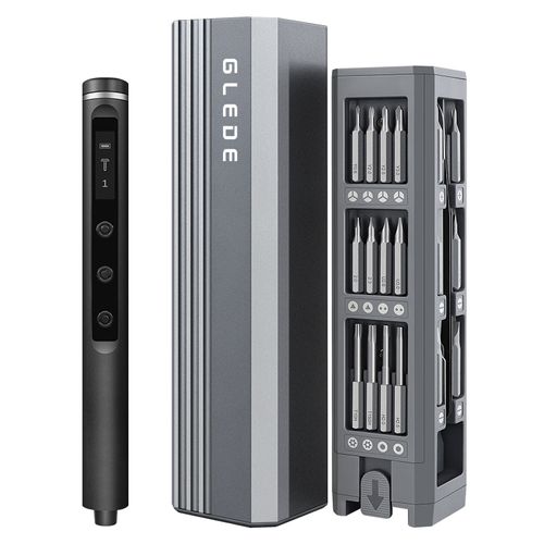 Conjunto de chaves de fendas elétricas de precisão com binário de 5 velocidades Glede, chave de fendas recarregável sem fios de 3,7 V para ferramentas de reparação DIY e iPhone