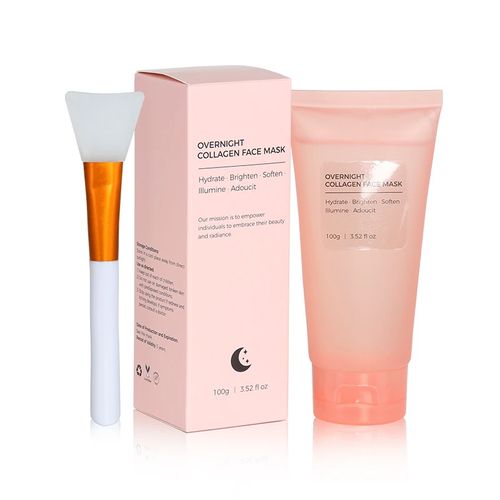 Máscara de niacinamida branqueadora para dormir, máscara noturna de colagénio para o prepúcio