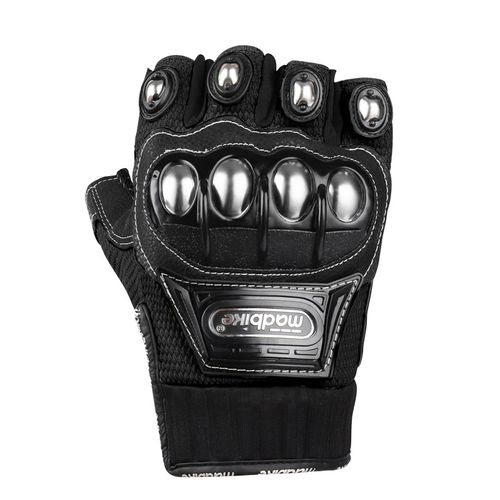 Luvas de ciclismo com proteção metálica para dedos inteiros e meios dedos, luvas respiráveis ​​para corrida com ecrã táctil