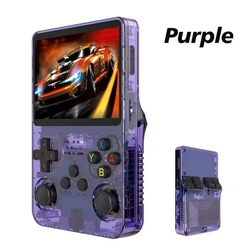 Consola de videojogos portátil R36S com chip duplo, 64 GB, consola de videojogos retro clássica
