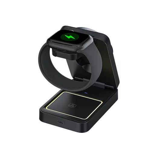 Suporte de carregamento magnético universal 3 em 1 para iPhone 15, 16pro Max, 14, 13, 12, auscultadores Pro3, 2, iPhone Watch 9, 8 SE