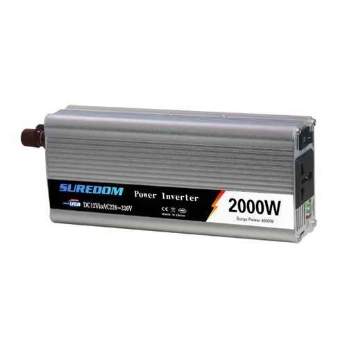 Inversor solar automóvel de 2000 W, adaptador e conversor para automóvel, carregador de isqueiro