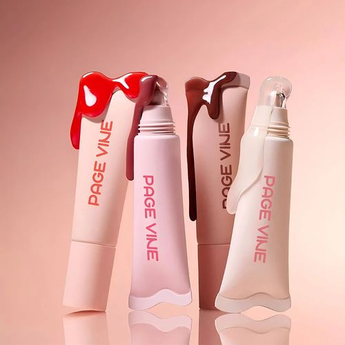 Bálsamo labial hidratante 4 cores cores suculentas novo design bálsamo labial transparente vegan bálsamo labial feminino
