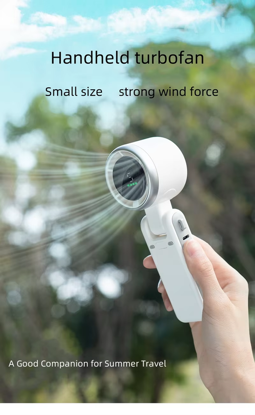 Premium Outdoor Turbo Hand Fan with Digital Screen