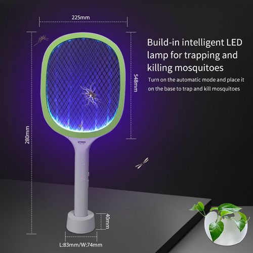 Electronic Mosquito Zapper Racket Bug Swatter Autonomously Kill Wasps Small Flying Insects UV Trap Lamp Mosquitoes Killer Device