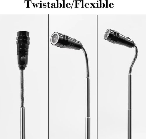 Magnetic PickupTelescoping Flexible Flashlight Tools