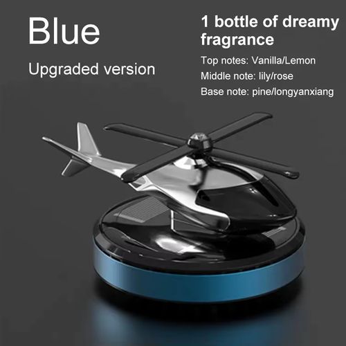 Alloy Solar Powered Rotating Helicopter ShapeCar Air Freshener
