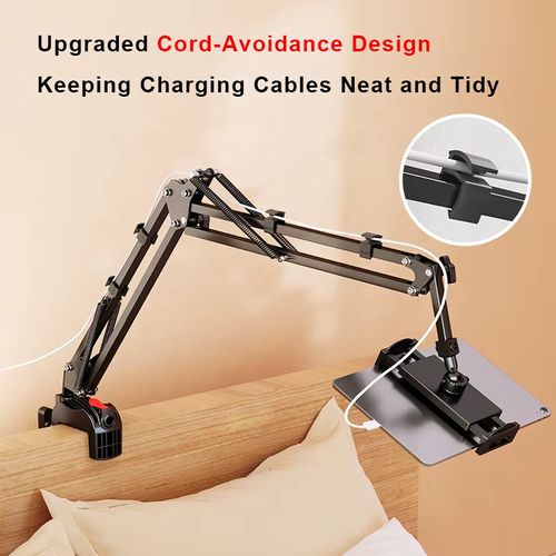 Aluminium Mechanical Tablet Stand with 360 Degree Rotation