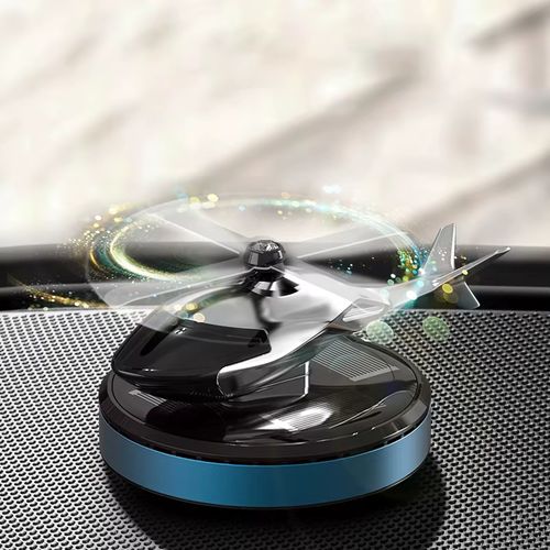 Alloy Solar Powered Rotating Helicopter ShapeCar Air Freshener