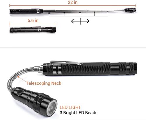 Magnetic PickupTelescoping Flexible Flashlight Tools