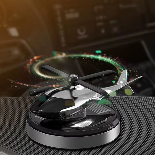 Alloy Solar Powered Rotating Helicopter ShapeCar Air Freshener