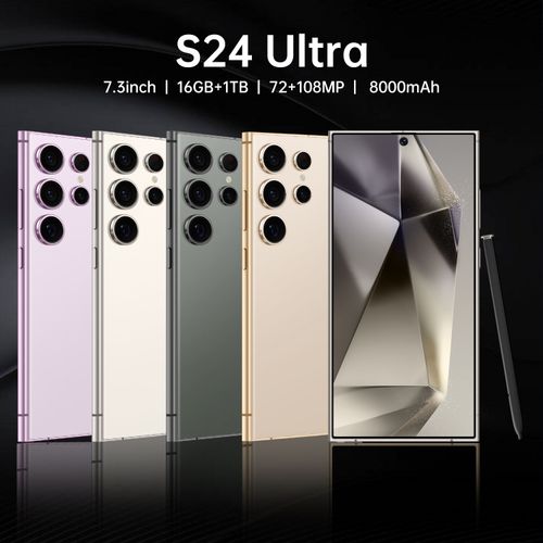 2025 new S24 Ultra perforated screen 7.3-inch cross-border 16GB+1TB support fast charging Android smartphone