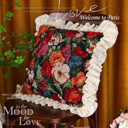 🎄50% Christmas special 🎄Floral Throw Pillow with Insert - Elegant Washable Cushion for Sofa or Lounge