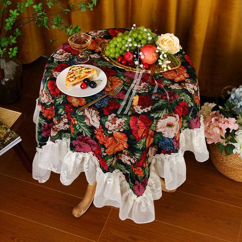 🎄 Christmas Special! 🔥Vintage Floral Tablecloth for a Luxe Touch 🎁🌸