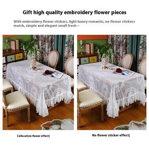🌸50% discount 🌸 French Vintage Lace Tablecloth - Elegant Cover for Round and Square Dining Tables, Coffee Tables