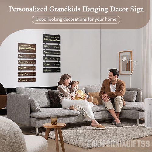 🎄Christmas Promotion-40% OFF🎄Personalized Grandkids Hanging Decor Sign 复制 复制