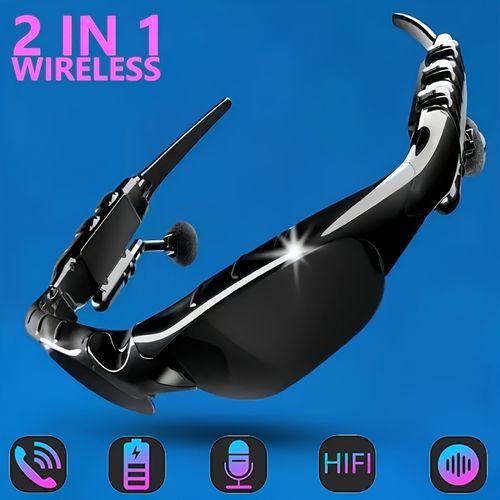 Bluetooth earphones, sunglasses