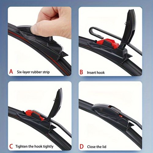 6-layer rubber blade windshield wiper