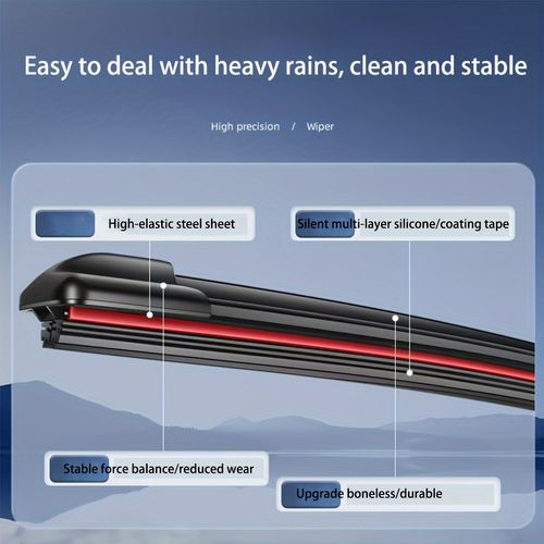 6-layer rubber blade windshield wiper