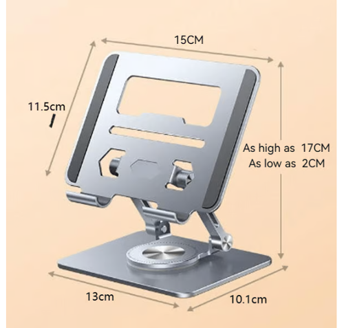 🔥🔥🚀Best Selling Aluminum Alloy 360 Rotation Portable Foldable Laptop Stand Adjustable Height Metal Stand for Laptop and Tablet