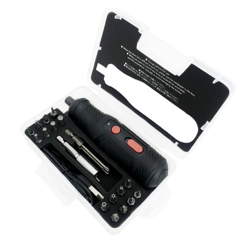 Electric Screwdriver Rechargeable Household Hand Self - Integrated Mini Lithium Electric Driver Set DIY 220v 1 Years 14.5*9*4cm