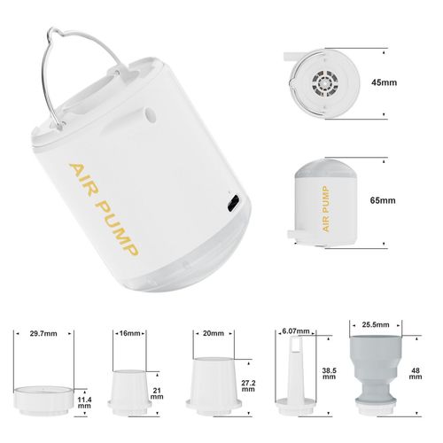 Portable air pump, inflation and suction