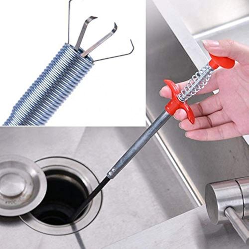 🔥🔥Bendable Hose Pick up Reacher for Kitchen Sink Drains Toilet Hair Remover Tool Soft Grabber Claw Drain Clog Remover