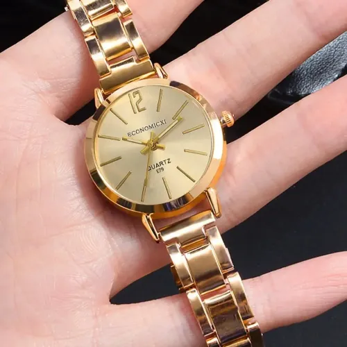 🔥⭐Stylish Round Analog Quartz Bangle Watch Pointer Dial Adjustable Strap Women♥️✨