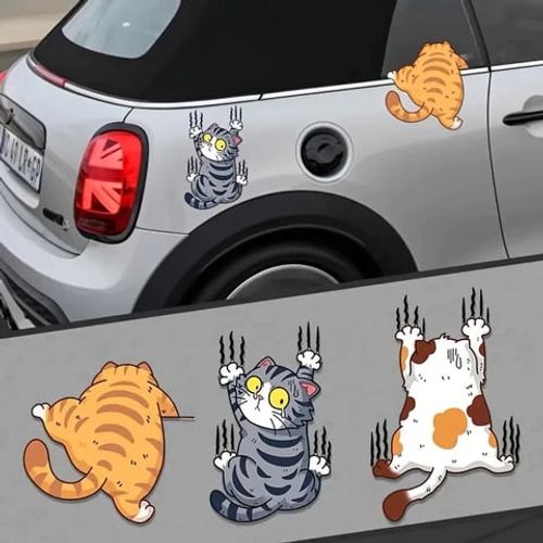 🚗🚗🚗Buy 1 + Get 1 Free -- Cute Cat Cartoon Decal Car Stickers🚀