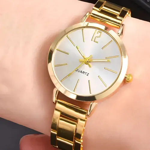 🔥⭐Stylish Round Analog Quartz Bangle Watch Pointer Dial Adjustable Strap Women♥️✨