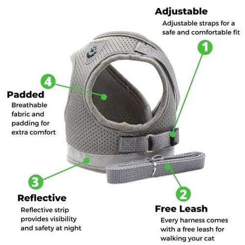 🐕🐈Adjustable Breathable Luminous Purrfect Feline Freedom Harness