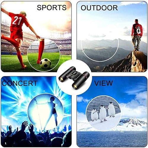 Mini Binoculars,XVZ 30x60 Portable Pocket Foldable Binoculars with Multi Blue Coated and Waterproof for Bird Watching,Mountaineering,Outdoor Hunting,Hiking Travel,Concert,Watching Performances