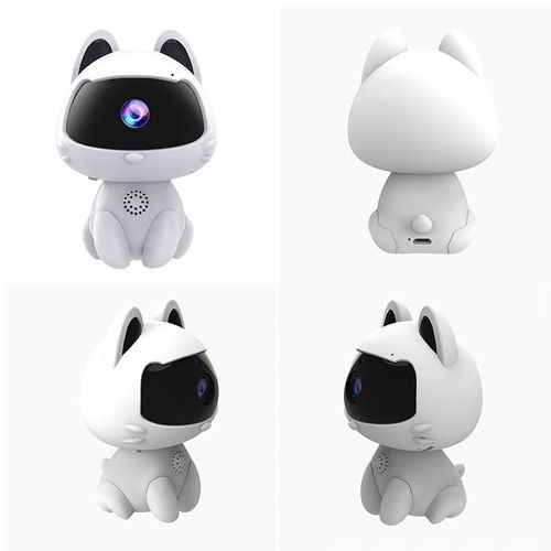 Cartoon Cat Shaped 1080P HD Surveillance Camera Two-Way Audio Night Vision Motion Detection Wi-Fi Security Wireless Camera Defense Zone Security Camera