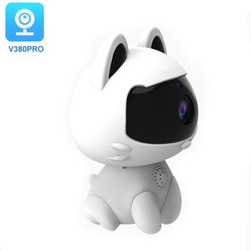 Cartoon Cat Shaped 1080P HD Surveillance Camera Two-Way Audio Night Vision Motion Detection Wi-Fi Security Wireless Camera Defense Zone Security Camera