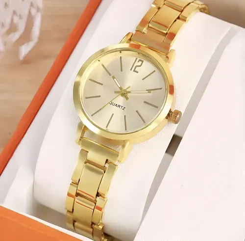 🔥⭐Stylish Round Analog Quartz Bangle Watch Pointer Dial Adjustable Strap Women♥️✨