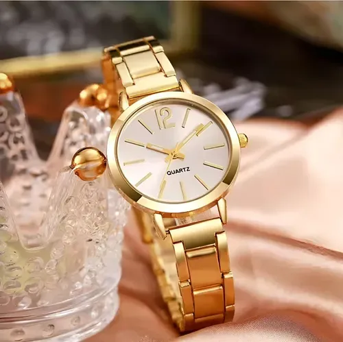 🔥⭐Stylish Round Analog Quartz Bangle Watch Pointer Dial Adjustable Strap Women♥️✨