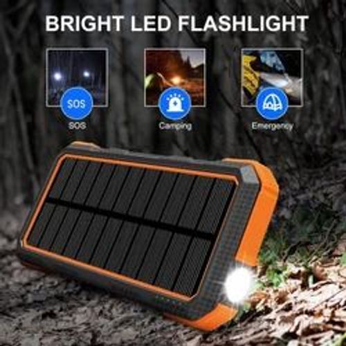 ☀️🌙Solar Power Bank Large-Capacity Phone Charger LED Travel Power Bank